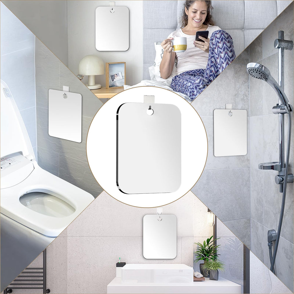Espejo de ducha UNBREAKABL MIRO de 10.7x8 pulgadas para afeitado detallado