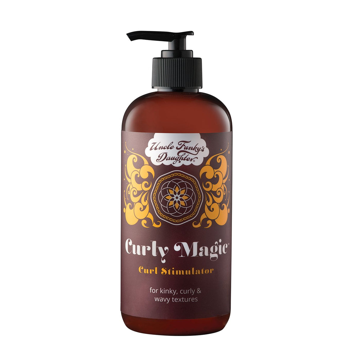 Curly Magic de Uncle Funky's Daughter en botella, definición de rizos y control del frizz para diario.