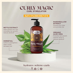 Curly Magic de Uncle Funky's Daughter, textura suave para rizos más manejables.