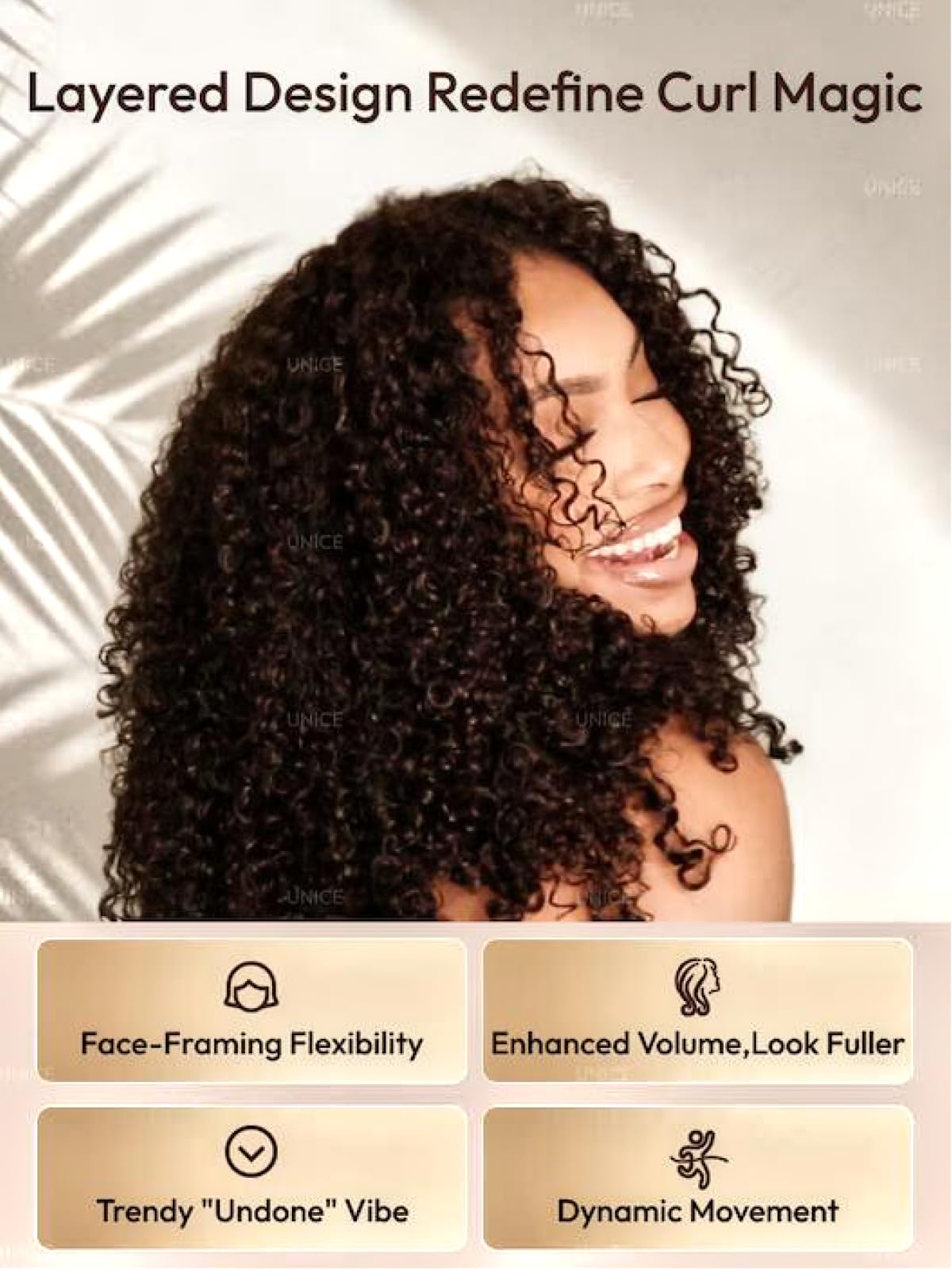 Línea de cabello natural de UNICE para un resultado discreto