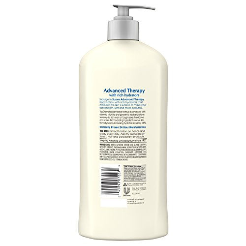 Etiqueta de Suave Skin Solutions Advanced Therapy para piel seca.