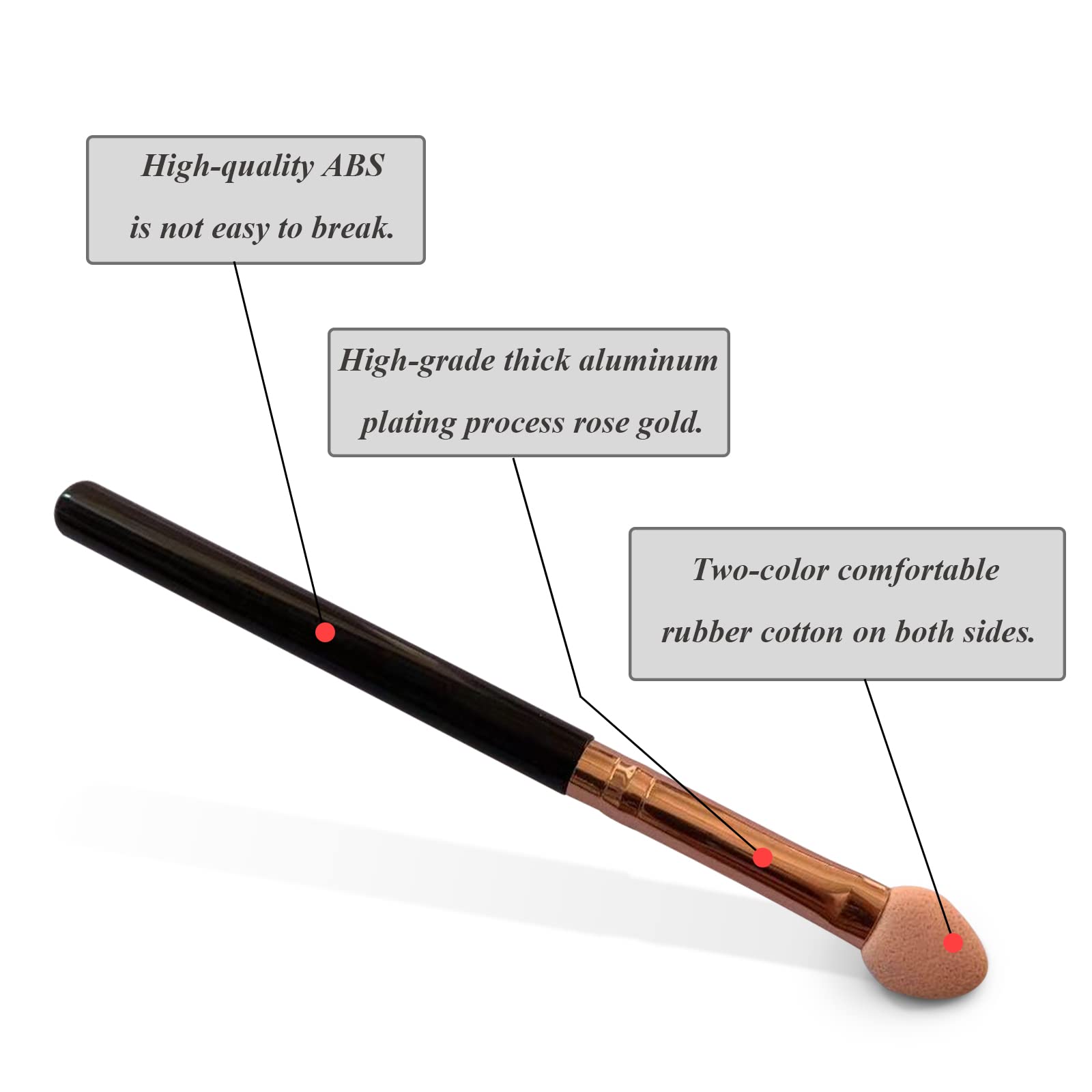 Aplicador UorPoto para sombras, brillos y labios, uso versátil.