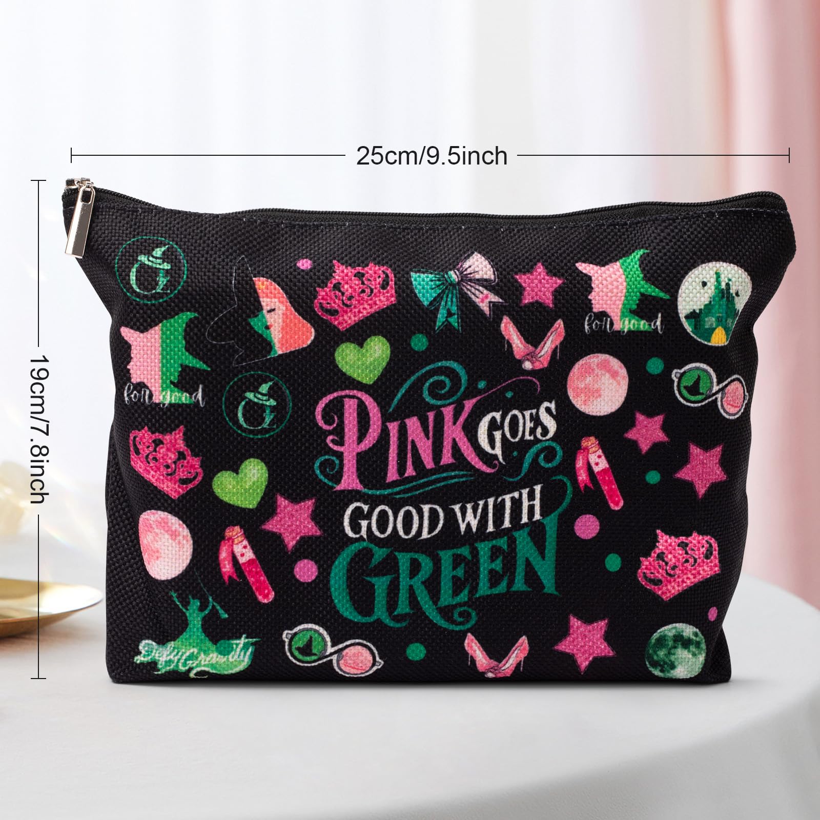 UpfurMach bolso cosmético con interior espacioso de 9-5 x 7-8 pulgadas