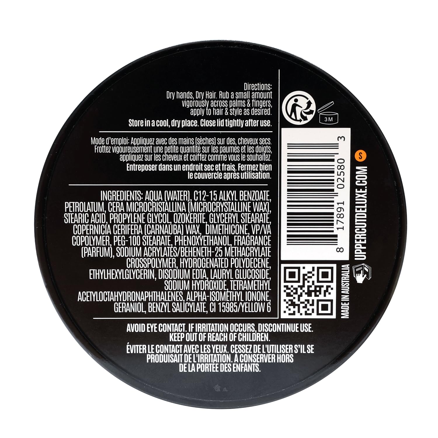 Uppercut Deluxe Texture Cream longwear-use suits fine to thick hair textures.