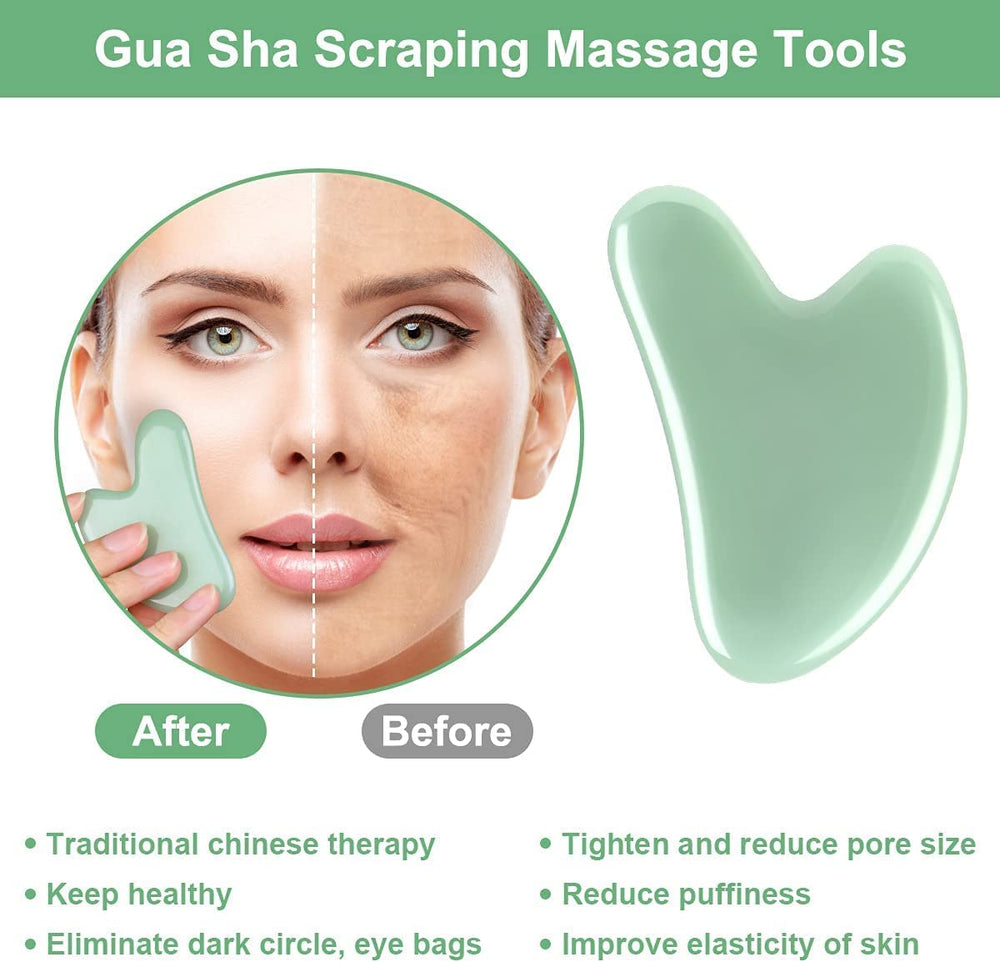 URAQT Gua Sha para cuello; masaje relajante que favorece la elasticidad de la piel.