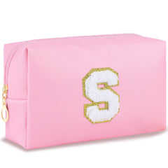 URSKYTOUS bolso de maquillaje rosa patch, perfecto para viajes y organización diaria.