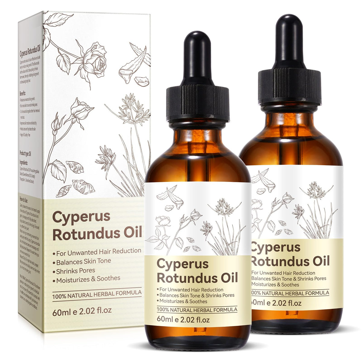 Uruses aceite Cyperus Rotundus en botella para hidratar la piel