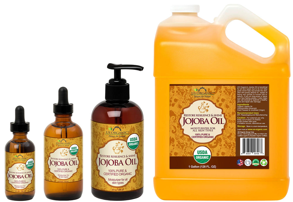 US Organic Aceite de Jojoba: serum facial ligero para acabado sedoso.