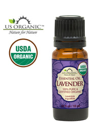 Aplicación tópica con US Organic Lavanda diluida para cuidado de la piel.