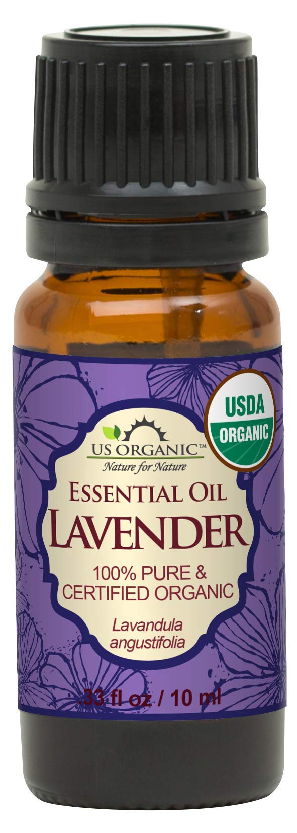 US Organic Lavanda: botella de 10 ml con aroma puro para difusor.