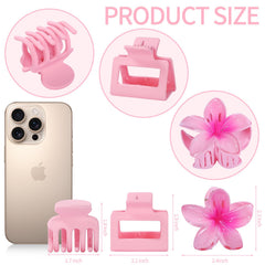 USDNICE clip flor rosa, complemento decorativo para looks cotidianos.