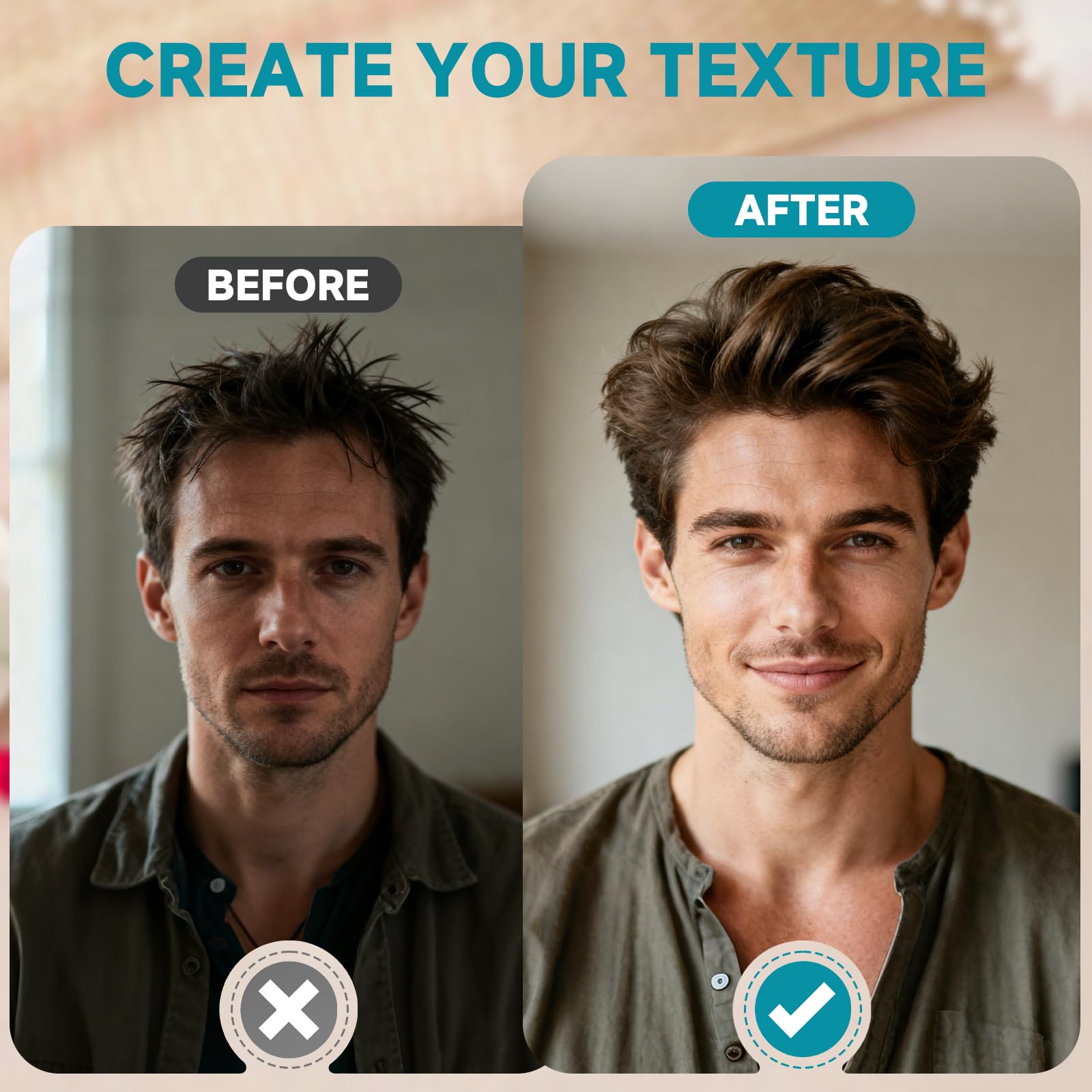 Utmiga Texture Comb masajea suavemente el cuero cabelludo durante el uso.