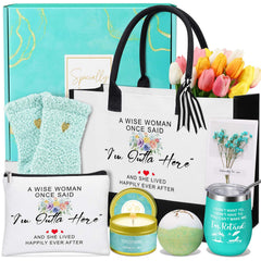 Regalo de retiro para mujer de Uwingess: cesta elegante para celebrar la despedida.