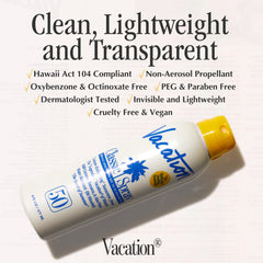 VACATION protector solar clásico, textura ligera y no grasa en la piel