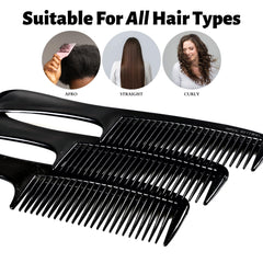 Vakly peine pala de dientes anchos para cabello liso, peinado suave y cómodo.