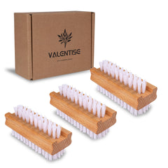 VALENTISE cepillos de uñas tres-pack con dos caras para limpieza diaria de uñas.
