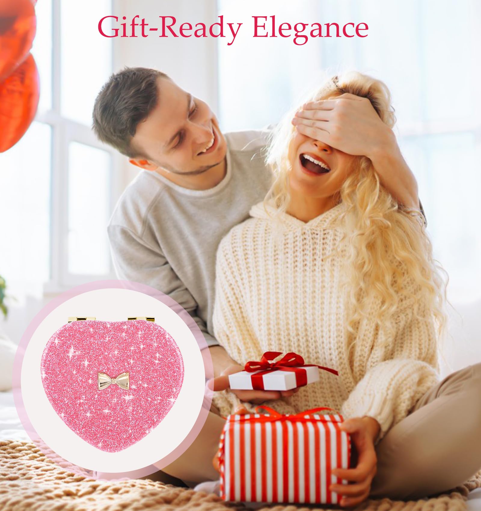 ValueBargain Espejo-regalo para niñas, diseño en forma de corazón perfecto para ocasiones.