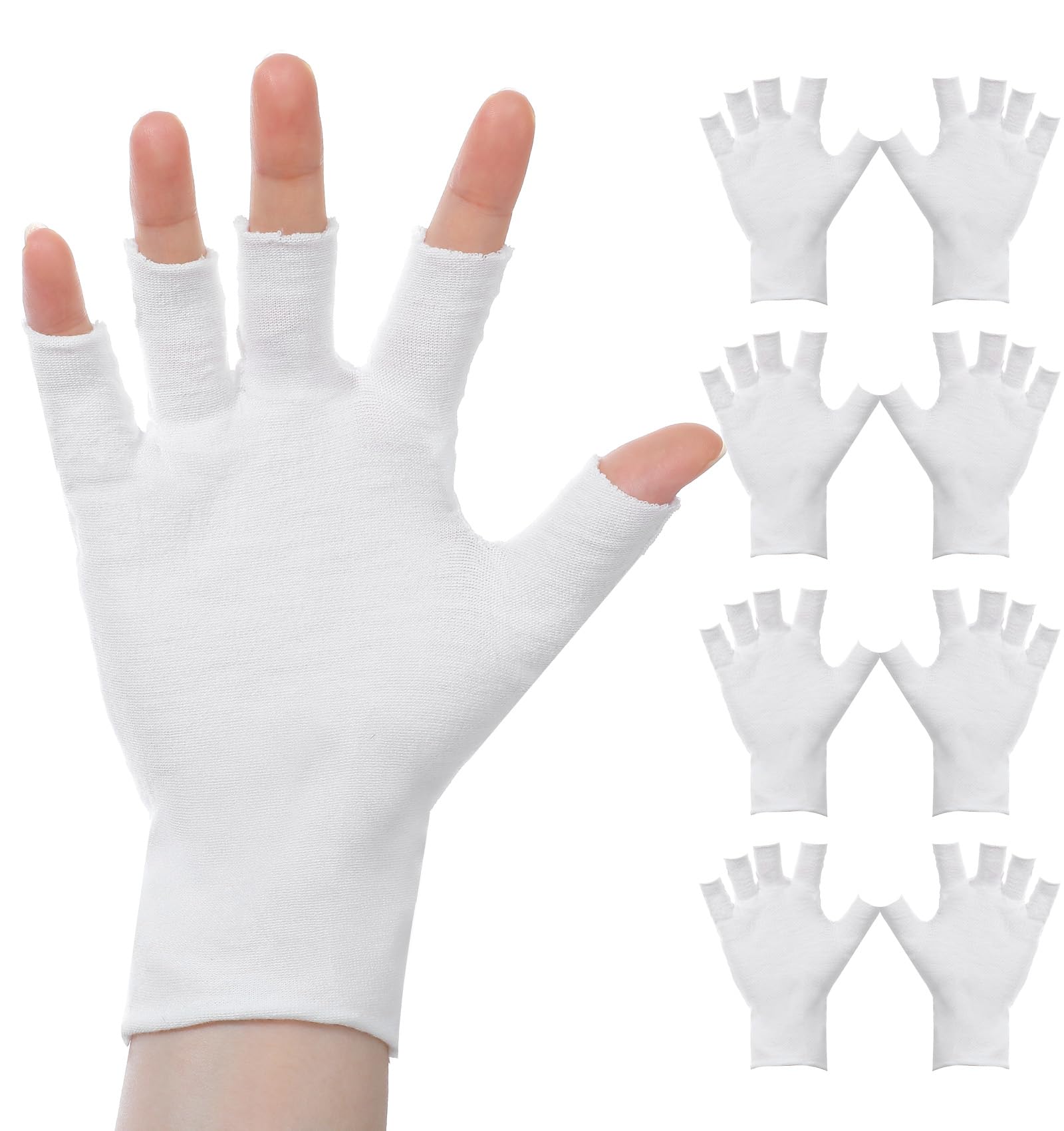 ValueBargain guantes eccema algodón dedos abiertos para uso diario con pantalla táctil.