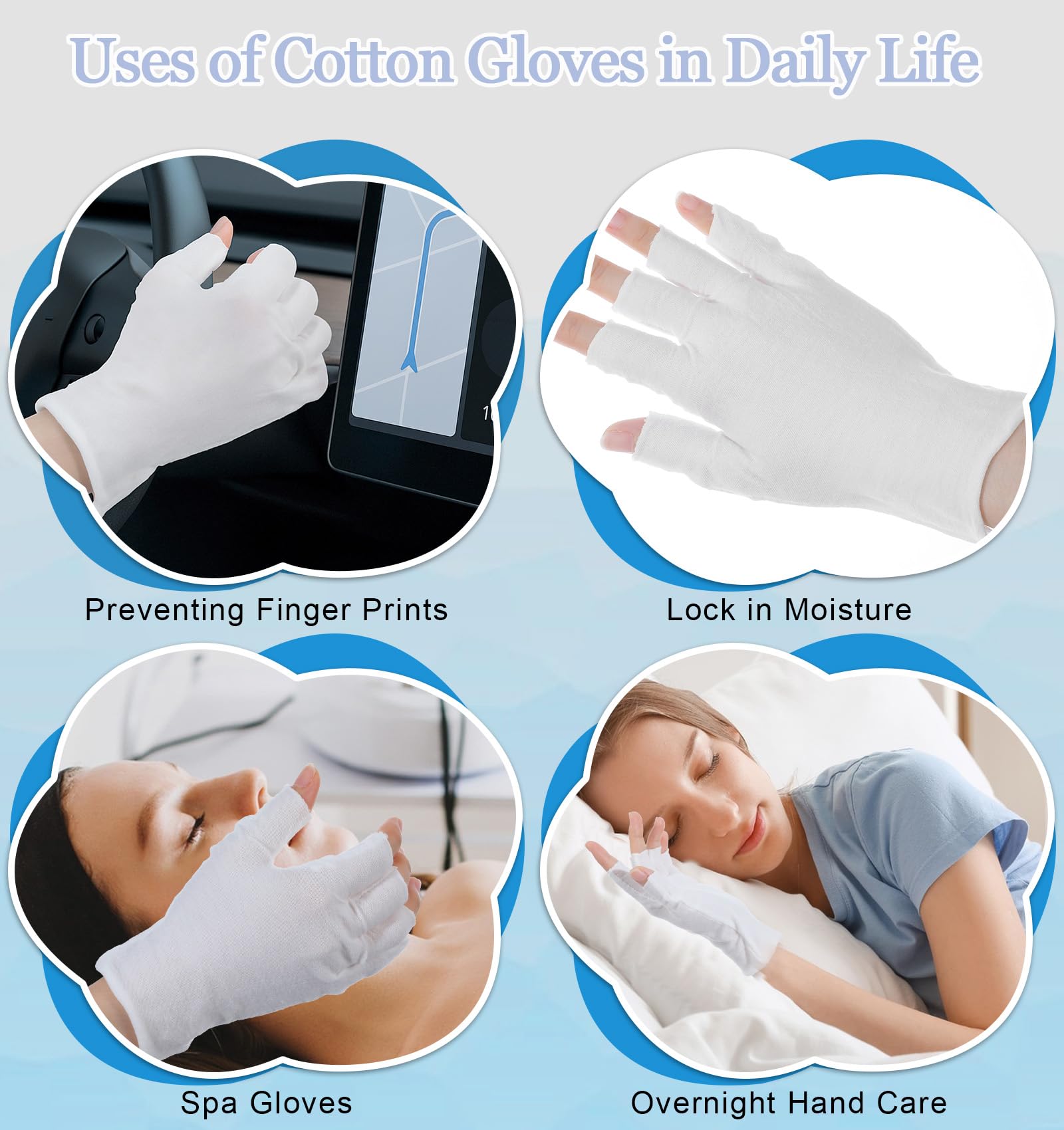 ValueBargain guantes eccema dedos abiertos, ajuste universal para comodidad constante.