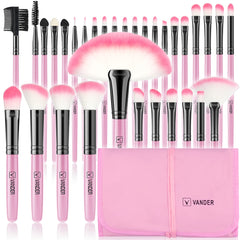 Conjunto Vander 32 piezas: brochas profesionales para acabado natural.