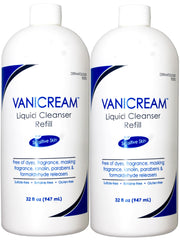 Vanicream Nettoyant Liquide sans savon, recharge en bouteille pour visage et corps.