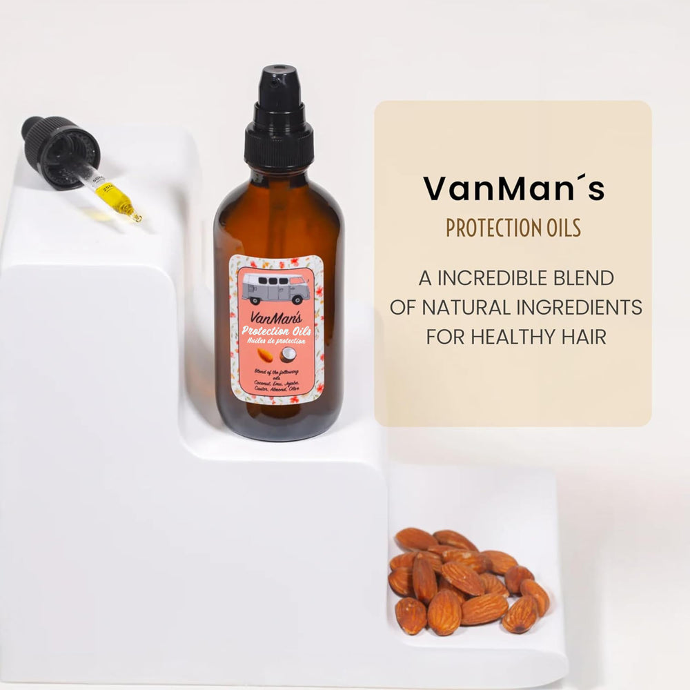VanMan Protección Aceite Capilar de almendra para brillo y fortaleza