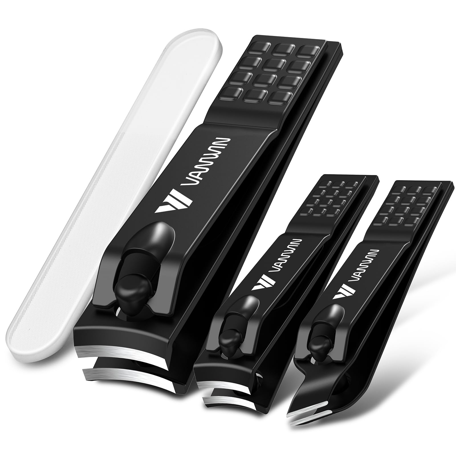 Conjunto VANWIN de 4 cortaúñas para uñas gruesas, corte limpio y preciso