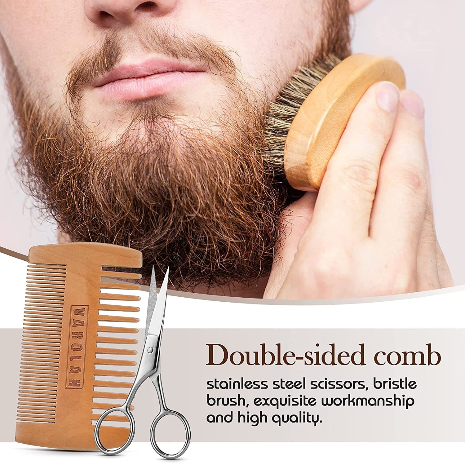 Varolan balsamo-barba, bálsamo ligero para fijar estilo sin residuos grasos.