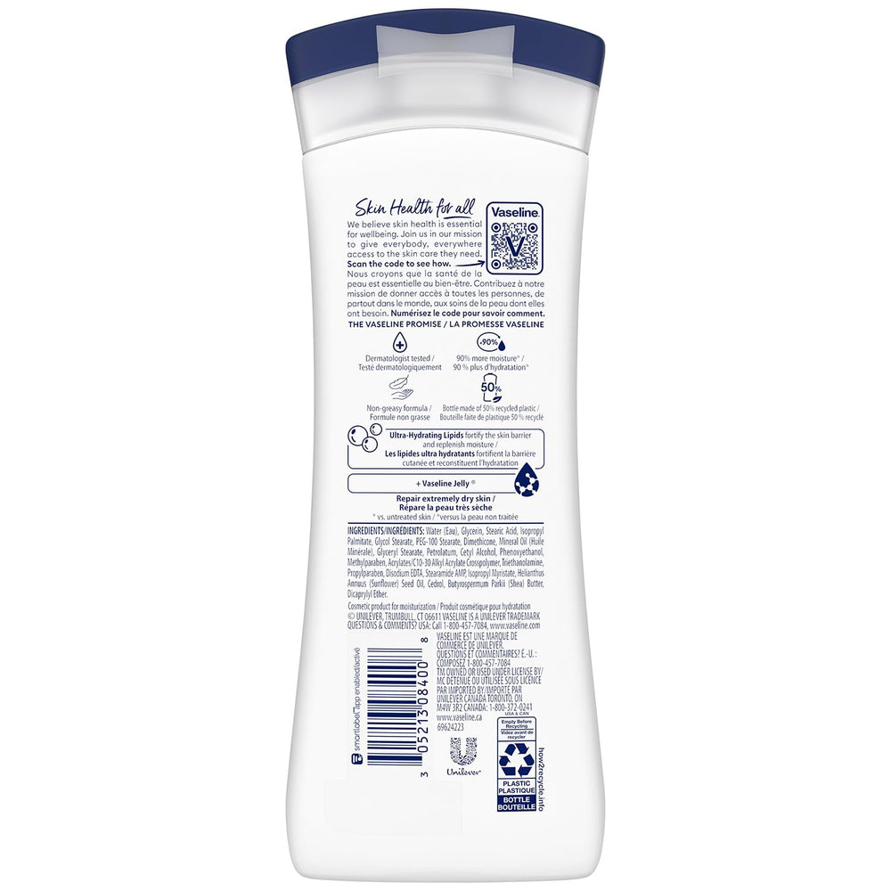 Vaseline Cuidado Intensivo Reparación Avanzada, textura sedosa que se absorbe rápido