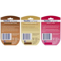 Vaseline Lip Therapy Cocoa Butter, aroma a cacao para labios sedosos.