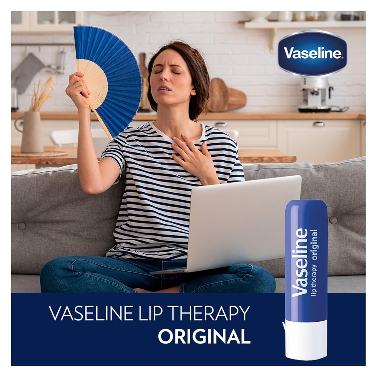 Vaseline Terapia Labial Original, hidratación para labios secos en climas fríos