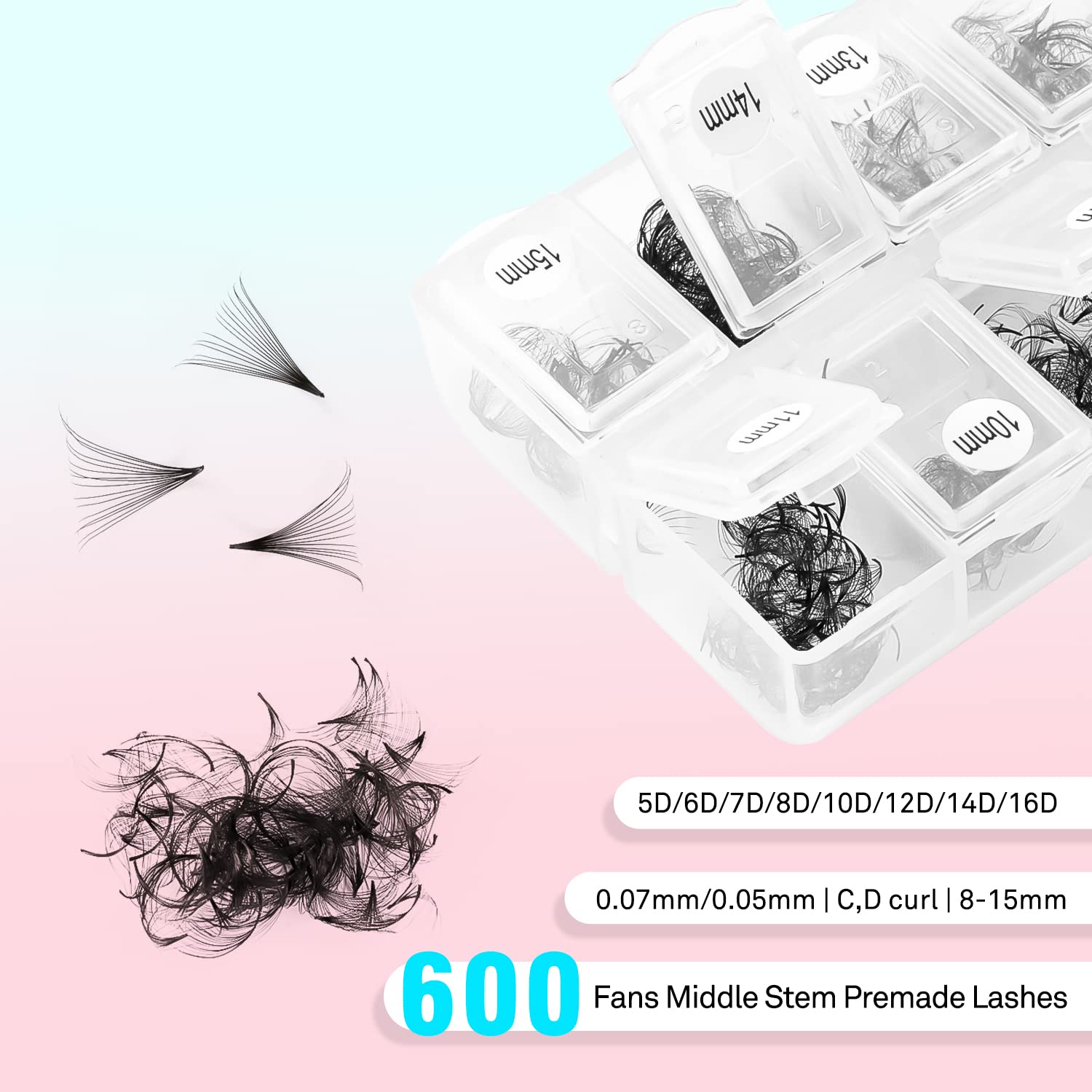 VAVALASH PBT negro de Corea para extensiones ligeras y duraderas