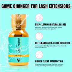 VAVALASH elimina proteínas y aceites para una base limpia.