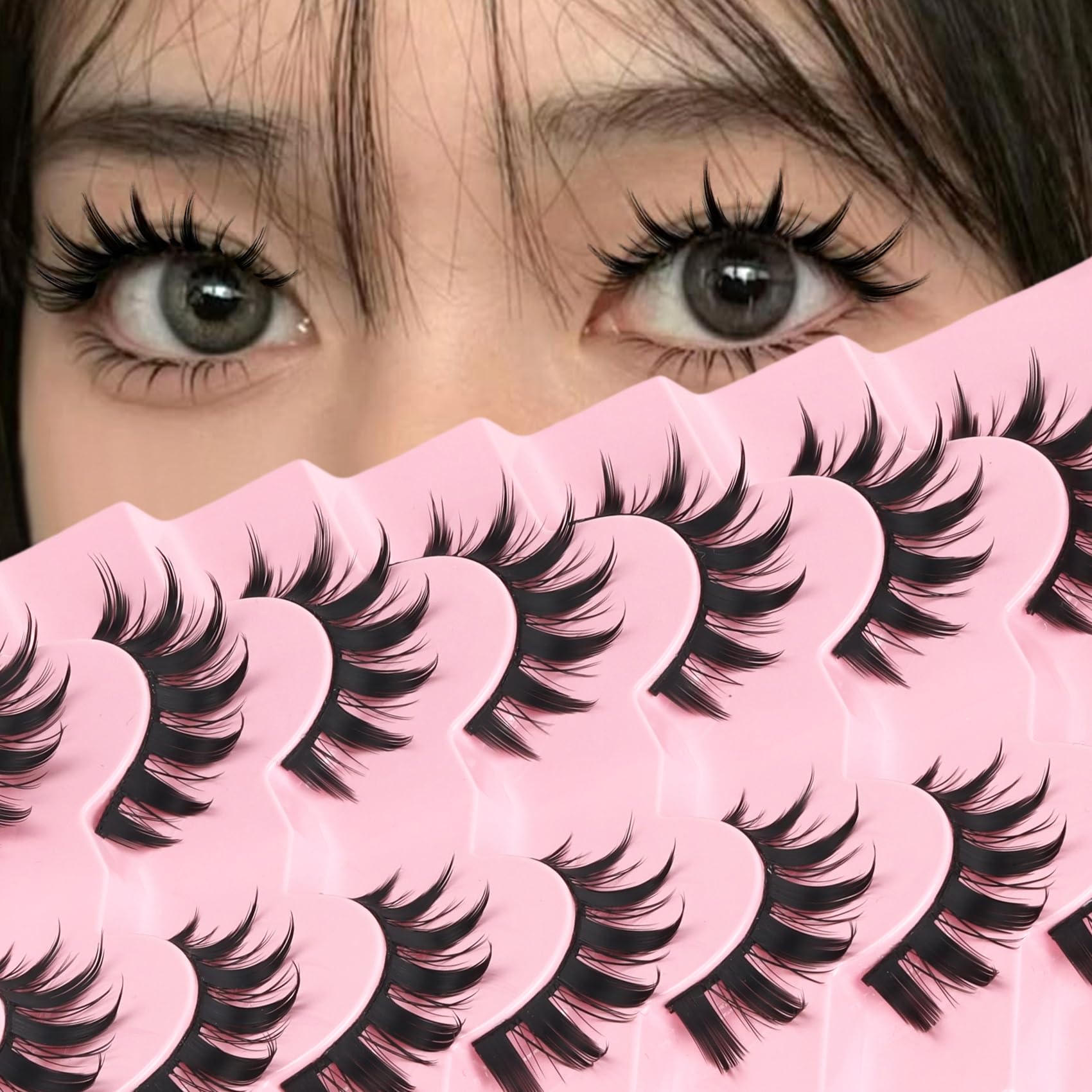 Pestañas manga Veleasha con espigas para una mirada más amplia y brillante.