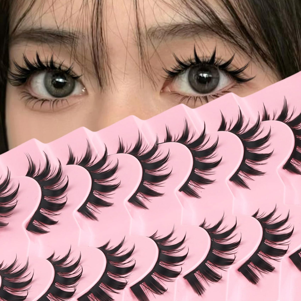 Pestañas manga Veleasha con espigas para una mirada más amplia y brillante.