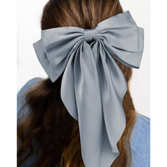 VELSCRUN lazo para cabello azul marino satin, perfecto para ocasiones formales.