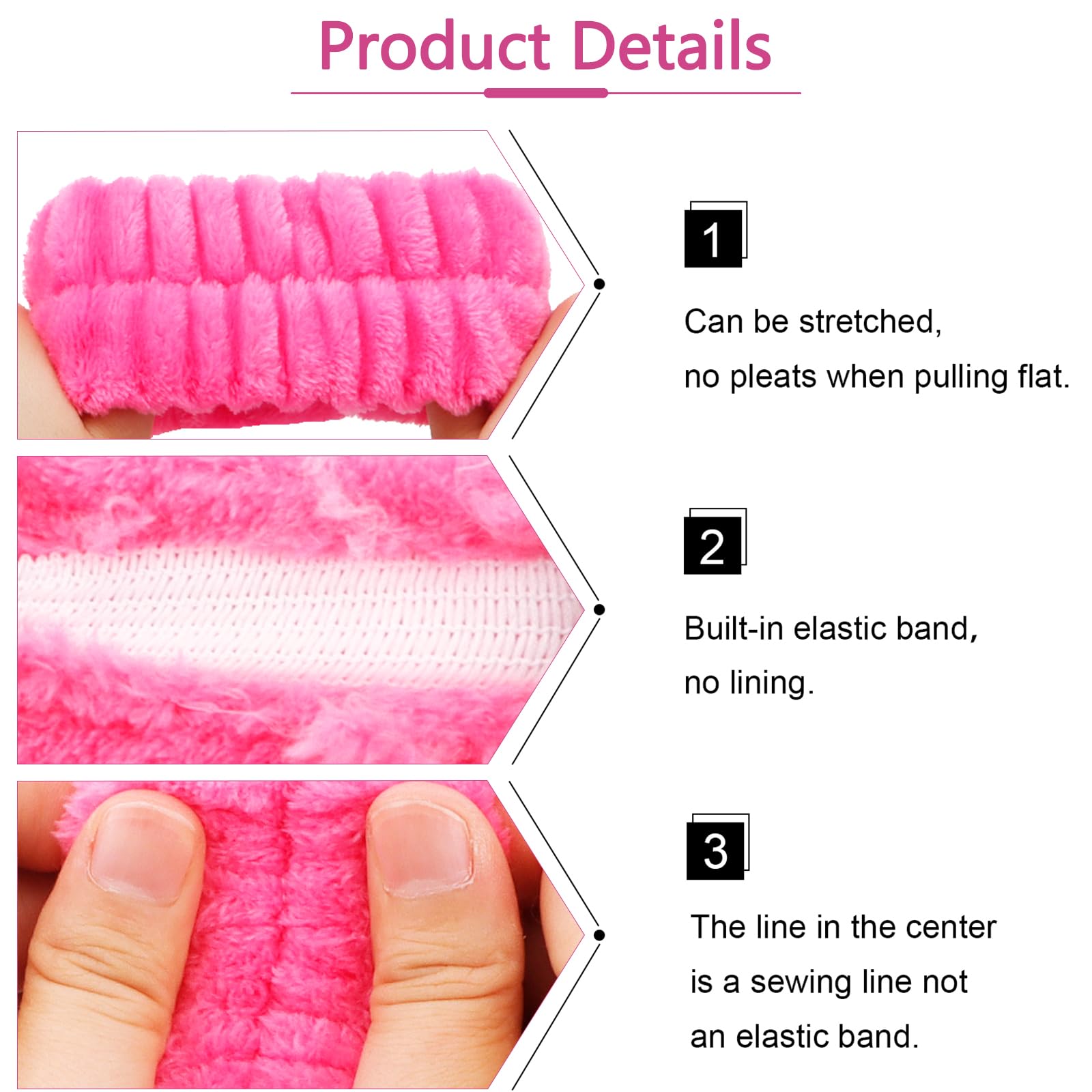 VELSCRUN Pulseras de muñeca rosa fucsia para cuidado diario.