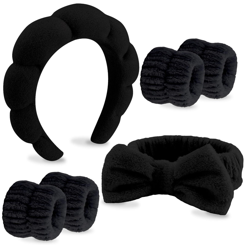 VELSCRUN banda spa cabeza con lazo para mantener el cabello recogido durante la limpieza