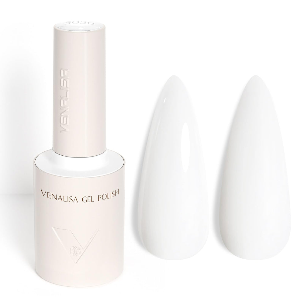 VENALISA Esmalte gel blanco con alto brillo para uñas pulidas.