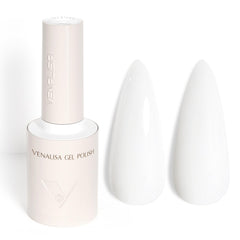 VENALISA Esmalte gel blanco con alto brillo para uñas pulidas.