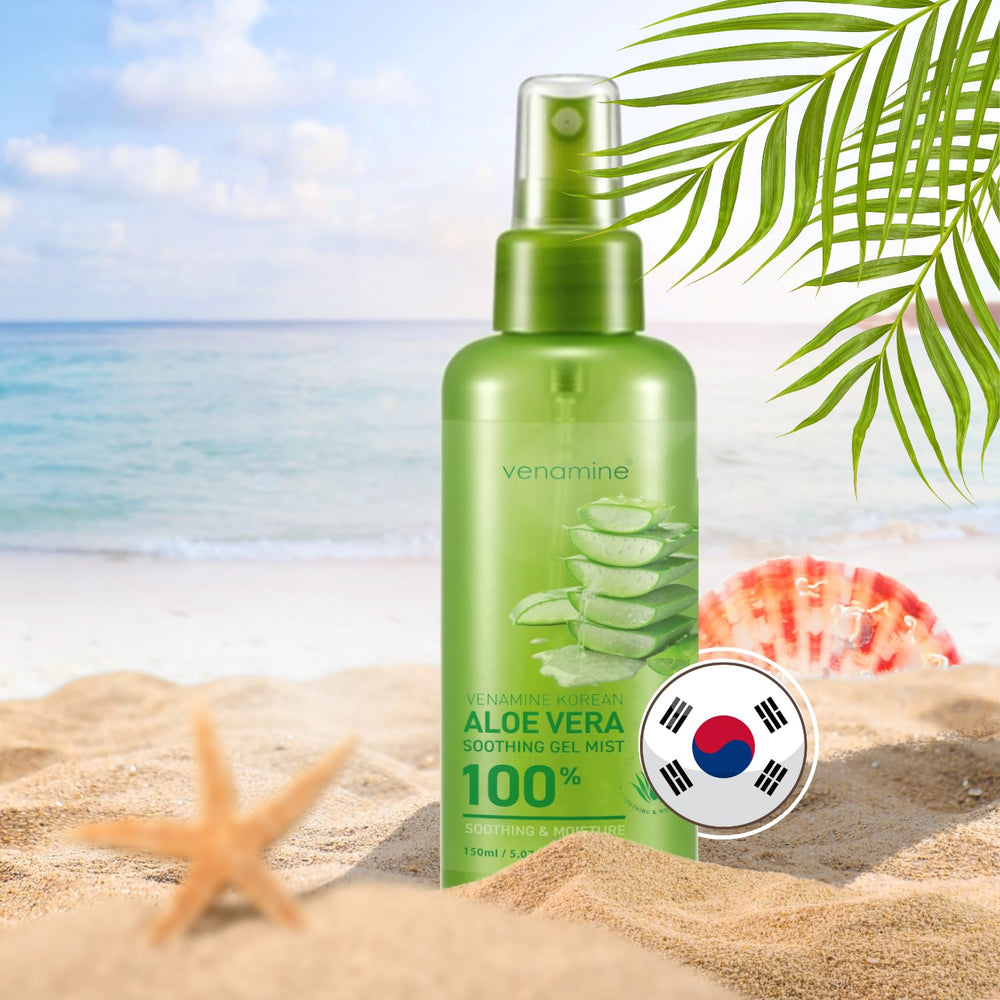 VENAMINE Aloe Vera Mist frasco de 150 g para uso diario.