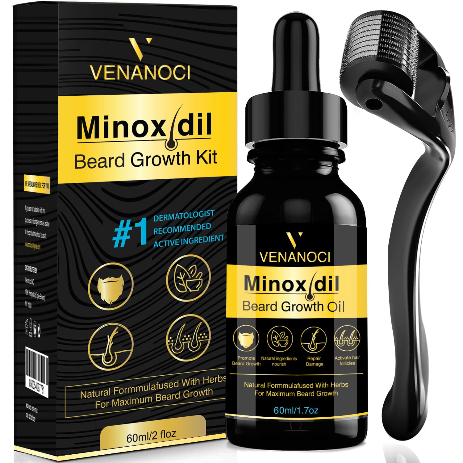 Venanoci finished beard look with fuller appearance.