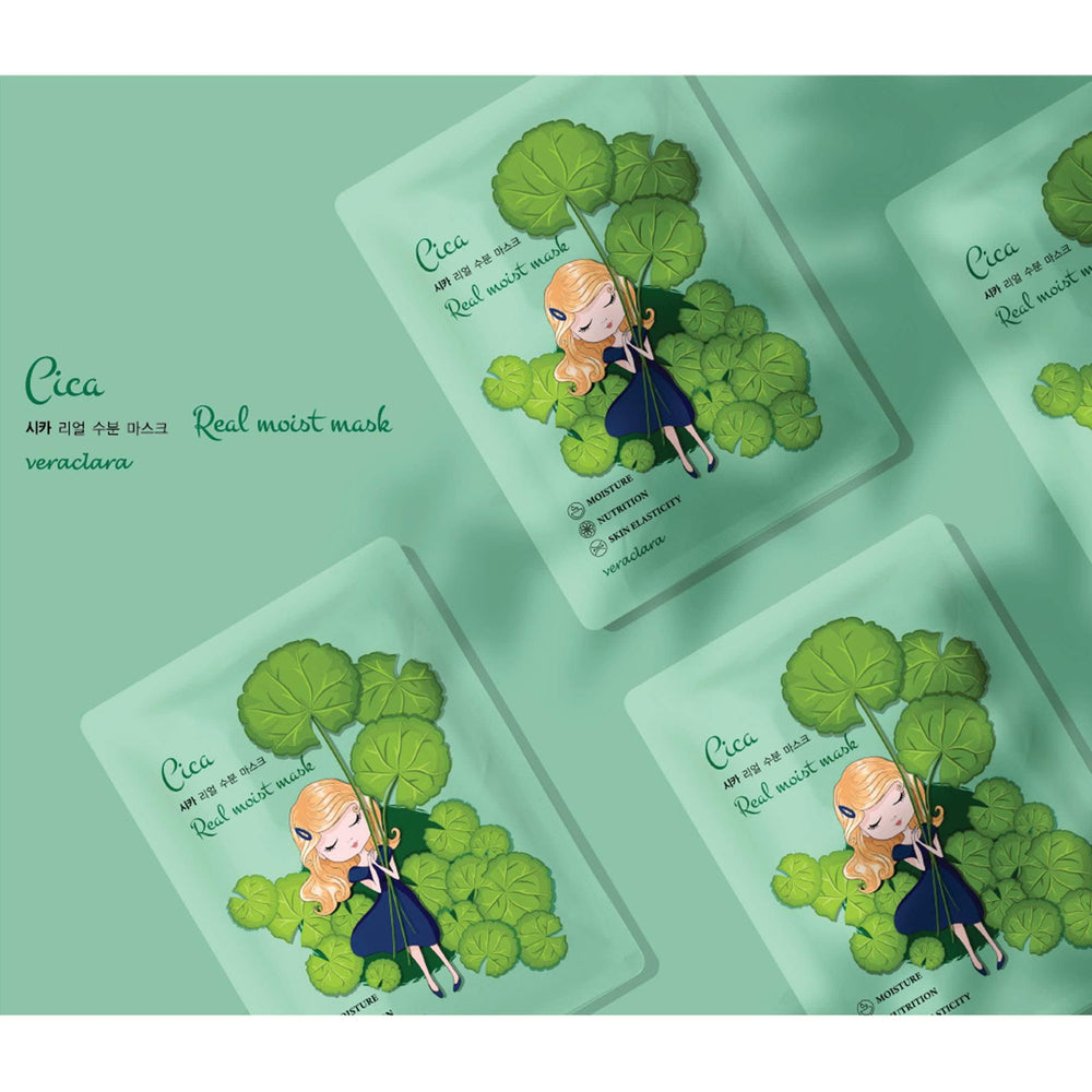 Veraclara mascarilla coreana 12combo efecto refrescante tras la limpieza.
