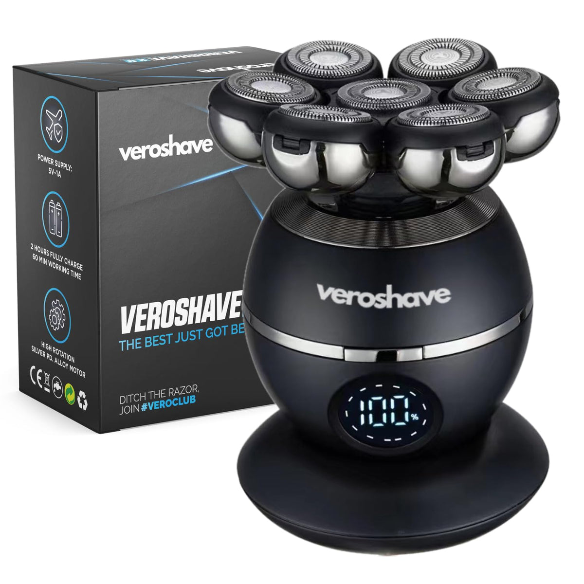 Veroshave con 7 hojas para un afeitado completo de la cabeza