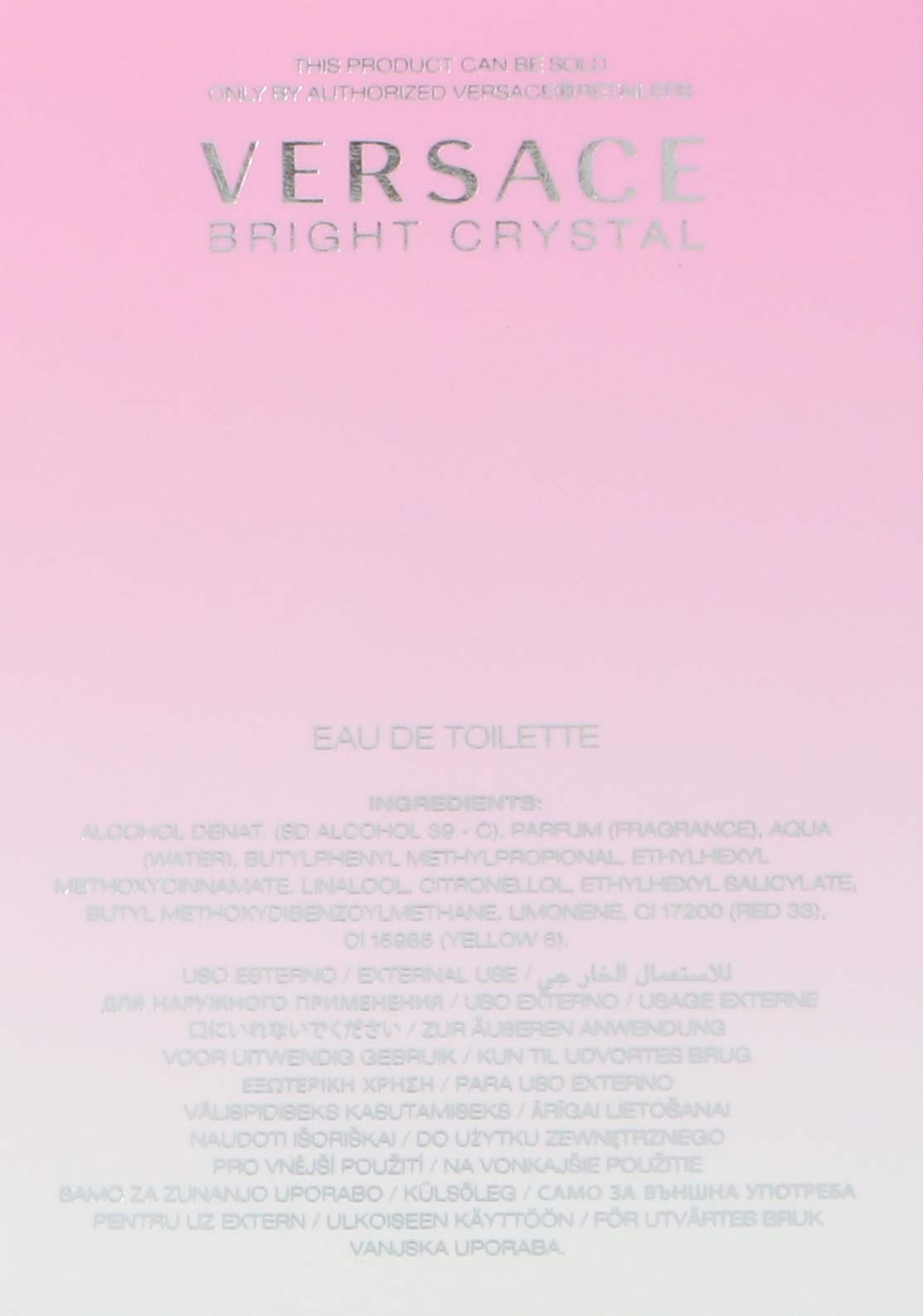 Versace Bright Crystal, envase distintivo, packaging atractivo para regalo o uso diario