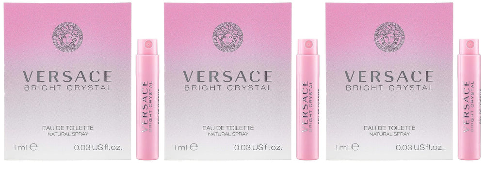 Versace Bright Crystal, conjunto de 3 muestras de 1 ml para probar la fragancia en cualquier ocasión