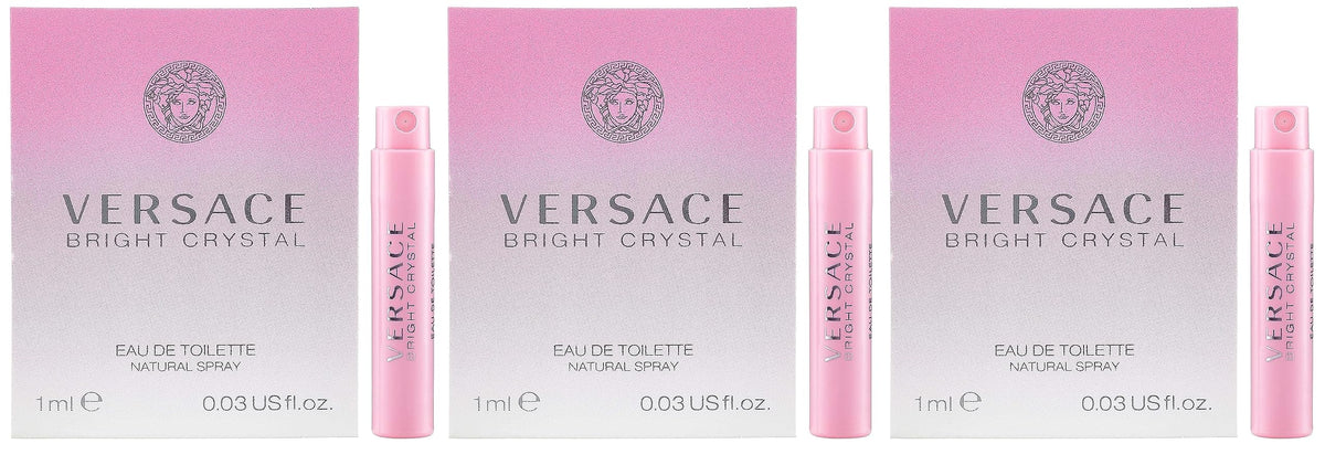 Versace Bright Crystal, conjunto de 3 muestras de 1 ml para probar la fragancia en cualquier ocasión