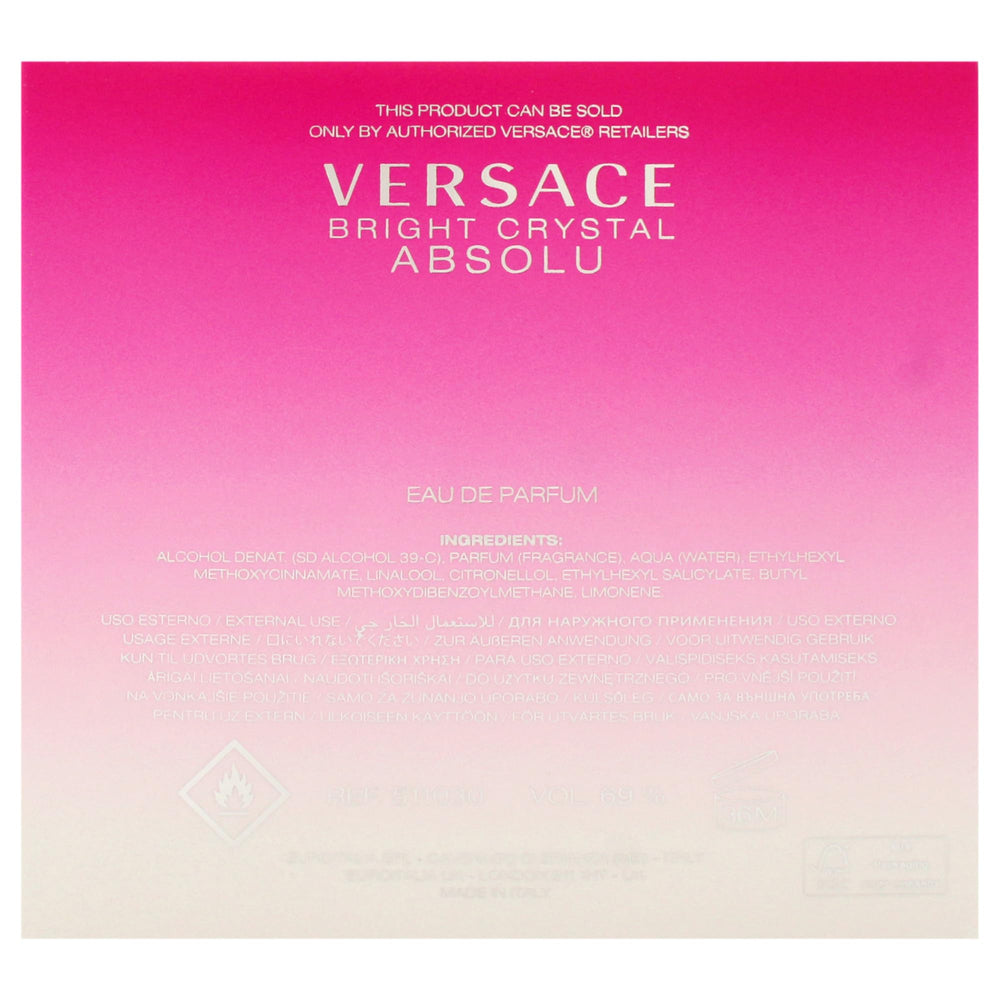Versace Brillo Cristal Absolu, aroma floral que evoca elegancia diaria.
