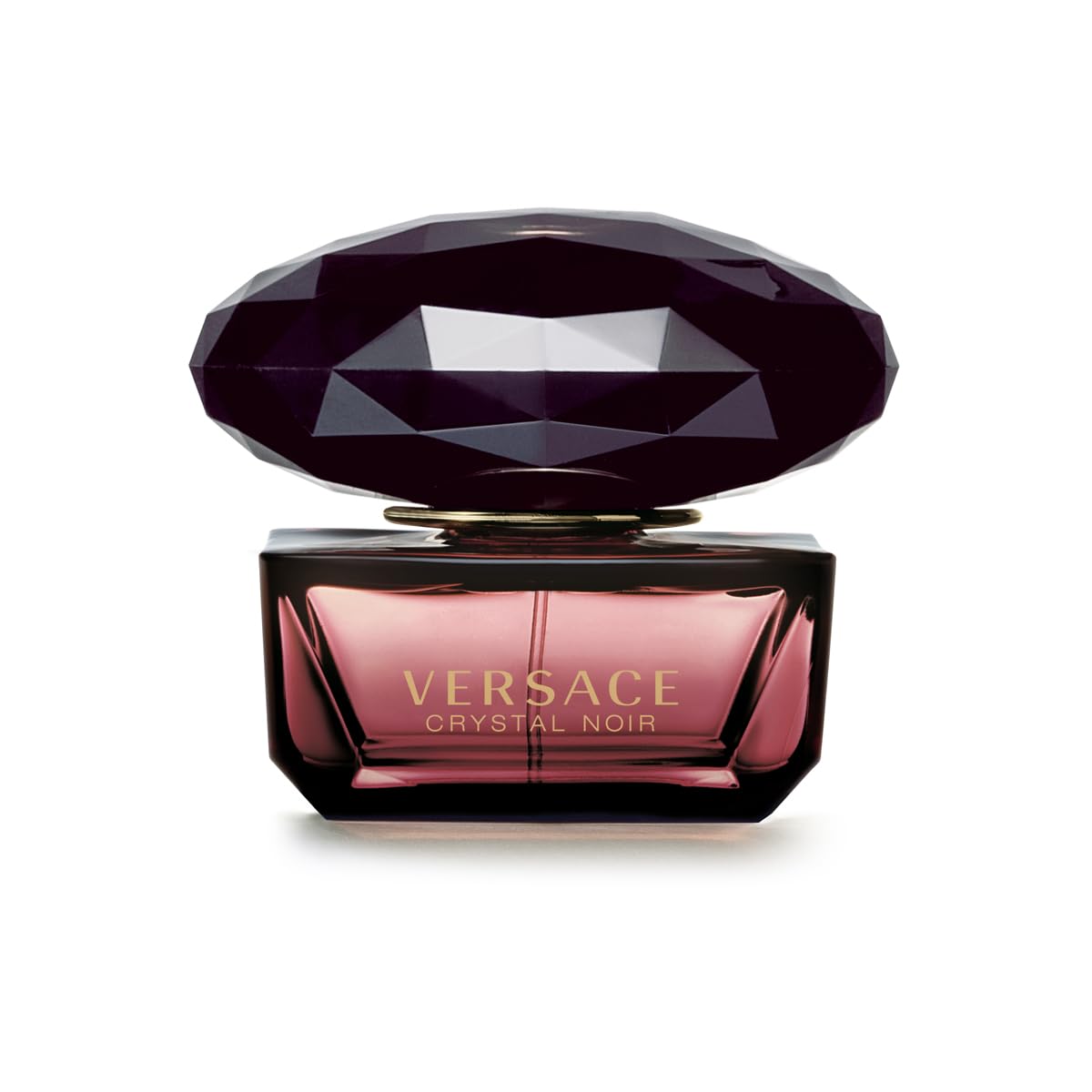 Versace Crystal Noir, botella frontal, ideal para uso nocturno y ocasiones especiales.