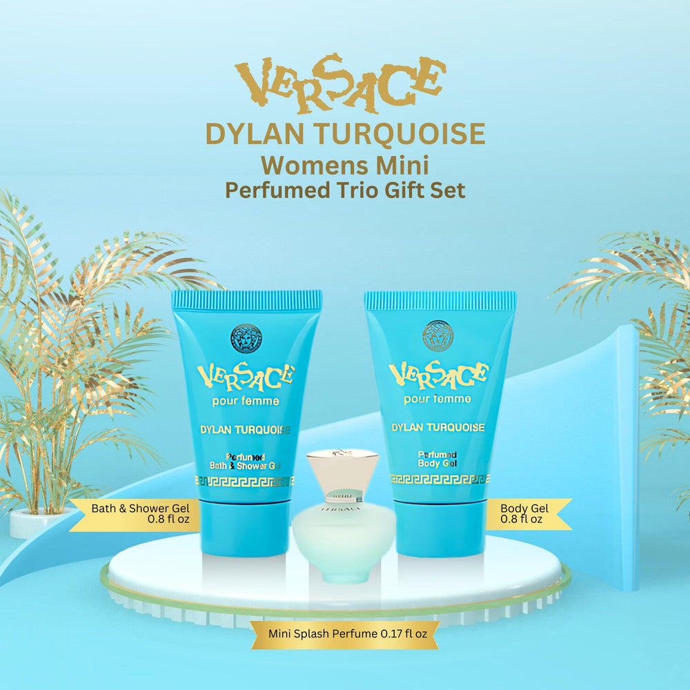 Versace Dylan Turquoise shower gel for a refreshing morning cleanse.